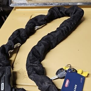 Black Heavy-Duty Security Chain with Durable Fabric Cover